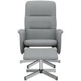 Naslonjač od tkanine s osloncem za noge svjetlosivi | shoptok.hr