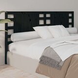  Uzglavlje crno 206 x 4 x 100 cm od masivne borovine | shoptok.hr