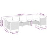 vidaXL 7-dijelni set vrtnih sofa od poliratana s jastucima bež | shoptok.hr
