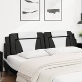  Jastuk za uzglavlje Viana crno-bijeli 193 cm od umjetne kože | shoptok.hr