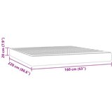  Madrac s džepičastim oprugama srednje tvrdoće ružičasti 160x220x20cm baršunasti | shoptok.hr