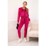 Kesi Women's velour set with print fuchsia | Shoptok.si
