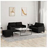 vidaXL 3-dijelni set sofa s jastucima crni od tkanine | shoptok.hr