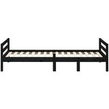  Posteljni okvir črn 75x190 cm trdna borovina, (20723574) | Shoptok.si
