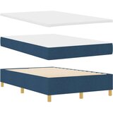  Postelja z vzmetnico z vzmetnico Modra 120 x 200 cm blago, (5000128583) | Shoptok.si