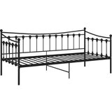  Okvir za krevet na razvlačenje crni metalni 90 x 200 cm | shoptok.hr
