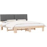  Krevetni okvir s tapiciranim uzglavljem Svijetlo siva | shoptok.hr