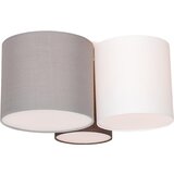 QAZQA Stropna svetilka belo siva in rjava 3-light - Multidrum | Shoptok.si