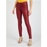 Orsay Burgundy Women's Skinny Fit Trousers - Women Cijene