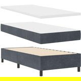 Box Spring Krevet s Madracem Tamno Siva 90x200 cm Baršun | shoptok.hr