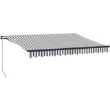Maison Chic Ročno zložljiva tenda - Senčniki z LED antracit in bela 350x250 cm, (22041712) Cene