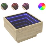Maison Chic Klubska mizica - kavna mizica - Nizka mizica LED sonoma hrast 50x50x30 cm inženirski les, (21754155) Cene