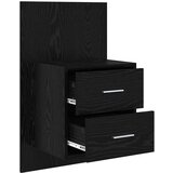 vidaXL Wall-mounted noćni ormarić 2 pcs Crni hrast 48,5 x 32,5 x 80 cm | shoptok.hr