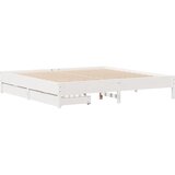  Okvir kreveta bez madraca bijeli 200x200 cm od masivne borovine | shoptok.hr