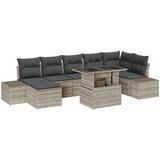 vidaXL Vrtna sofa set 8 dijelni Siva Ratan 8-dijelni vrtni set Ostalo | shoptok.hr