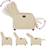  Naslonjač od tkanine krem | shoptok.hr