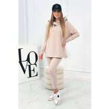 Kesi Set cotton sweatshirt + leggings beige Cijene