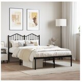 vidaXL okvir za krevet s uzglavljem crni 120x190 cm | shoptok.hr