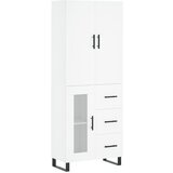 Maison Chic Visoka omara - Komoda - Predalnik bela 69,5x34x180 cm inženirski les, (21719025) | Shoptok.si