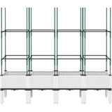  Vrtna sadilica s rešetkom bijela 160 x 40 x 142,5 cm PP | Eponuda.ba