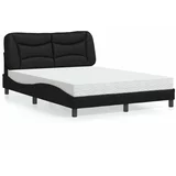  Krevet s madracem crni 140 x 200 cm od umjetne kože