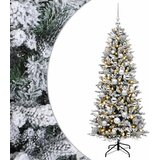  Umjetno božićno drvce s kuglicom 150 cm 150 LED lampica - Zelena i bijela 150 cm s LED-ima i srebrnim lopticama | shoptok.hr