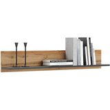 Kobi Furniture Polica 100 cm - hrastova lesna barva z zlato barvo/črna, (21960529) | Shoptok.si