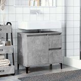vidaXL Omarica za umivalnik betonsko siva 65x33x60 cm inženirski les | Shoptok.si