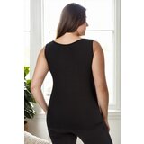 Dewberry 21135 Womens Plus Size Tank Top Blouse-BLACK | Shoptok.si