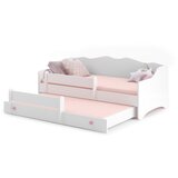 Kobi Furniture Emma - zakonska postelja 160x80 z okvirjem, predalom, ograjo in dvema vzmetnicama, (20626006) Cene