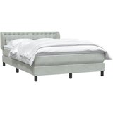 Krevet s oprugama i madracem svjetlosivi 160x210 cm baršunasti | shoptok.hr