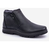 PE1 Warm Men's Boots Made Of Eco Leather Black Daniello Cene