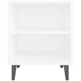  Noćni ormarići s metalnim nogama 2 kom bijeli 40 x 30 x 50 cm | Eponuda.com