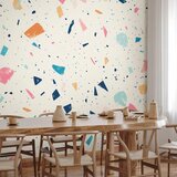  Foto tapeta - Terrazzo with Multicolored Large Elements Cheerful Pattern on a Light Background 350x256 Vodootporna | shoptok.hr