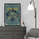 Wallity uramljena slika retro train, 40x55 cm | ePonuda.com
