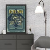 Wallity Uramljena slika Retro Train, 40x55 cm | Eponuda.ba