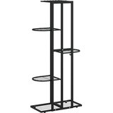  Stalak za cvijeće s 5 razina 43 x 22 x 98 cm crni metalni | shoptok.hr