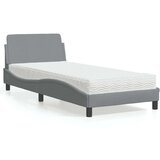 vidaXL Krevet s madracem svjetlosivi 90x190 cm od tkanine | shoptok.hr