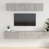 The Living Store Komplet TV omaric 5-delni betonsko siv inženirski les - Komplet TV Omaric, (21374220) Cene