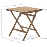 Kave Home Vrtna miza iz masivne akacije 70x70 cm Sadirar – | Shoptok.si