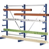 eurokraft pro Konzolni regal z navzgor krajšimi konzolami, dolžina regala 2700 mm, enostranska izvedba, encijan modre barve | Shoptok.si