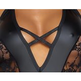 Cottelli Party - telo s cvetličnim vzorcem (črno) - L | Shoptok.si