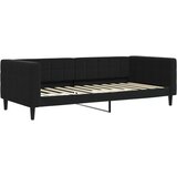 Dnevni krevet na razvlačenje s ladicama crni 90 x 200 cm baršun | shoptok.hr