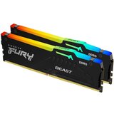 Kingston dimm DDR5 64GB (2x32GB kit) 5600MT/s KF556C40BBAK2/64 fury beast rgb black ram memorija Cene