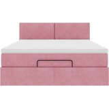  Otomanski krevet s madracem&LED ružičasti 140x190 cm baršunasti | Eponuda.com