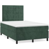 Krevet box spring s madracem tamnozeleni 120x190 cm baršunasti | Eponuda.com