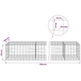  Gabion s žicom debljine 5 mm i mrežom 10x10 cm 1150x100x50 cm - 100 cm 50 cm 1150 cm | shoptok.hr