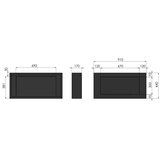  InFire - Zidni BIO kamin 44x91 cm 3kW crna | Eponuda.com