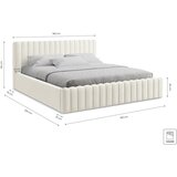 Makamii Zelena oblazinjena zakonska postelja s prostorom za shranjevanje z letvenim dnom 140x200 cm Lemi – | Shoptok.si