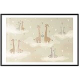  Plakat - Loving Giraffes 60x40 Crni okvir s margom | shoptok.hr
